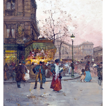 РЕПРОДУКЦИИ НА КАРТИНИ Железопътна гара (1895)